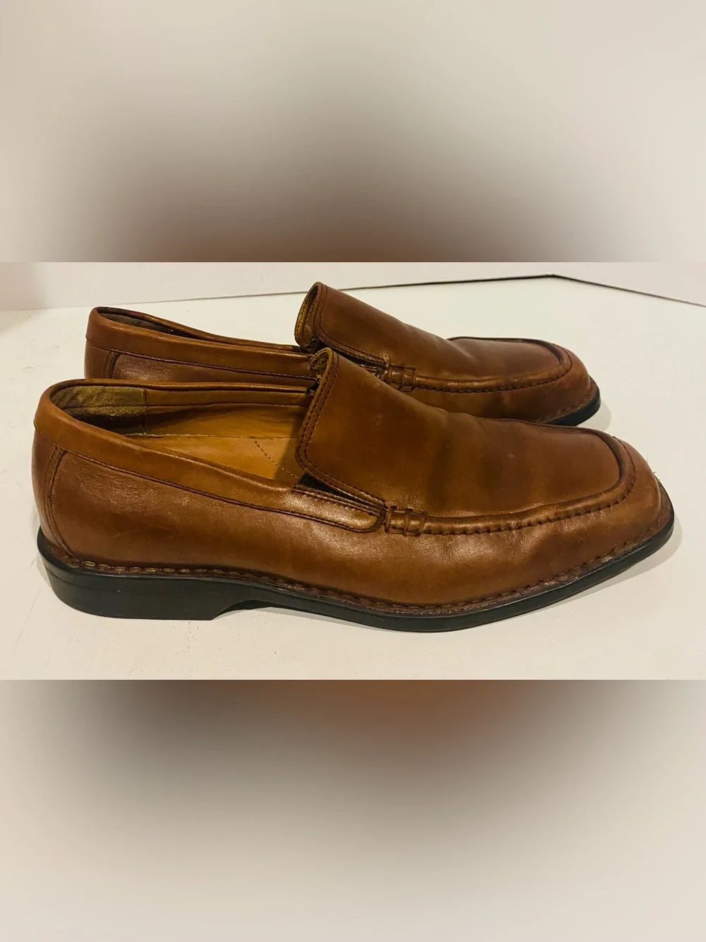 G.H. Bass & Co. Bass-Zino Men’s 9.5 M Brown Leather Moc Toe Loafers 1243-200